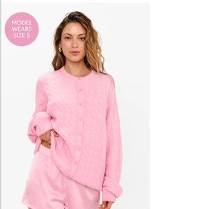 Show Me Your Mumu Feel Good Cardigan Sweater - Pink NWT medium